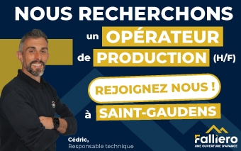 Nous recherchons un Opérateur de Production (H/F) à Saint-Gaudens